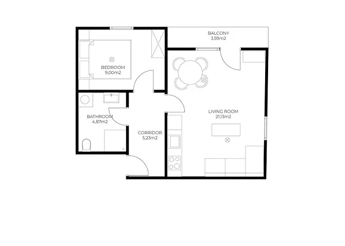 Апартаменти Free Parking I Balcony I 5 Min To Train Station *